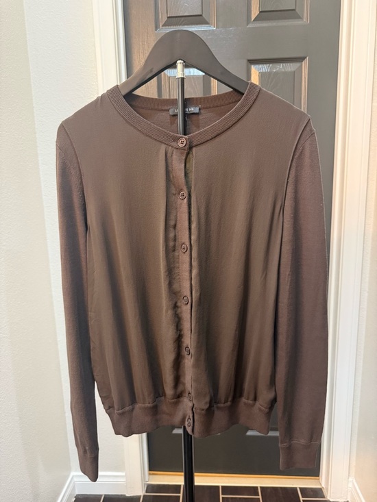 Lafayette 148 New York Sweaters - Lafayette 148 New York Brown Knit Cardigan
